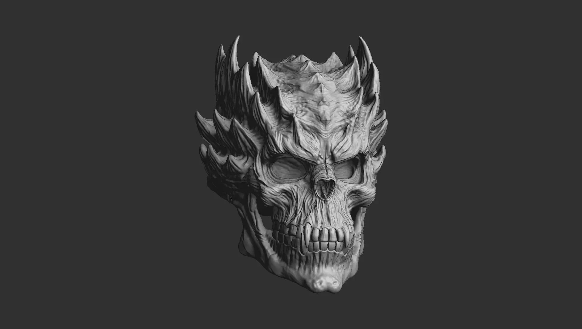 Skullthorn - 3DPrint - Halloween Creations 3D print model_3
