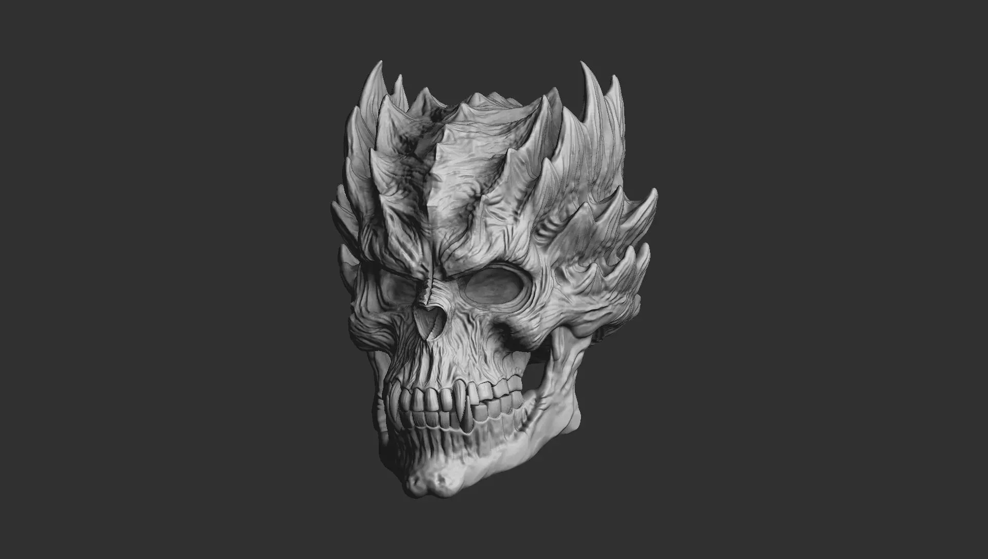 Skullthorn - 3DPrint - Halloween Creations 3D print model_5