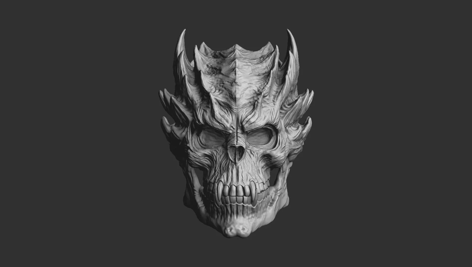 Skullthorn - 3DPrint - Halloween Creations 3D print model_4