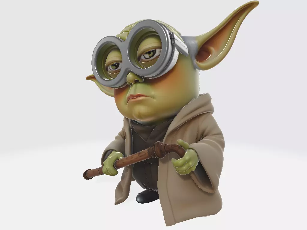 Minions Star Wars Yoda 3D print model_1
