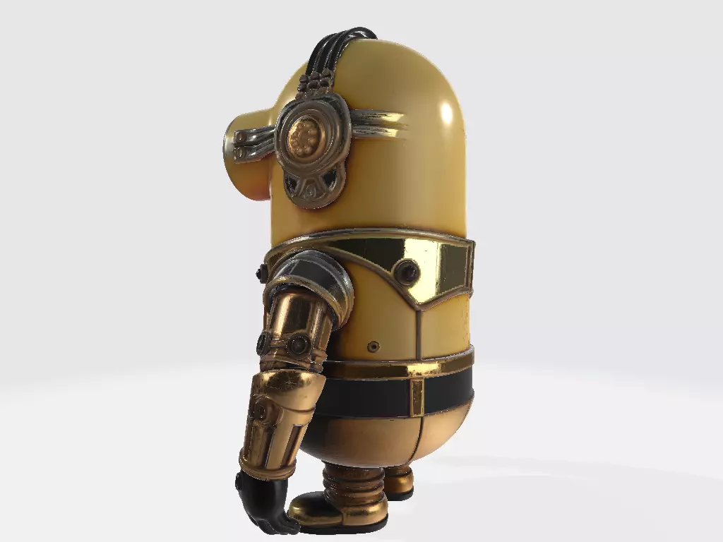 Minions Star Wars C3PO 3D print model_2