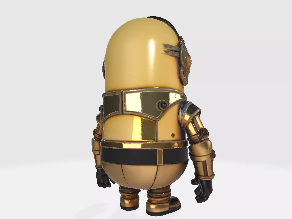 Minions Star Wars C3PO 3D print model_3