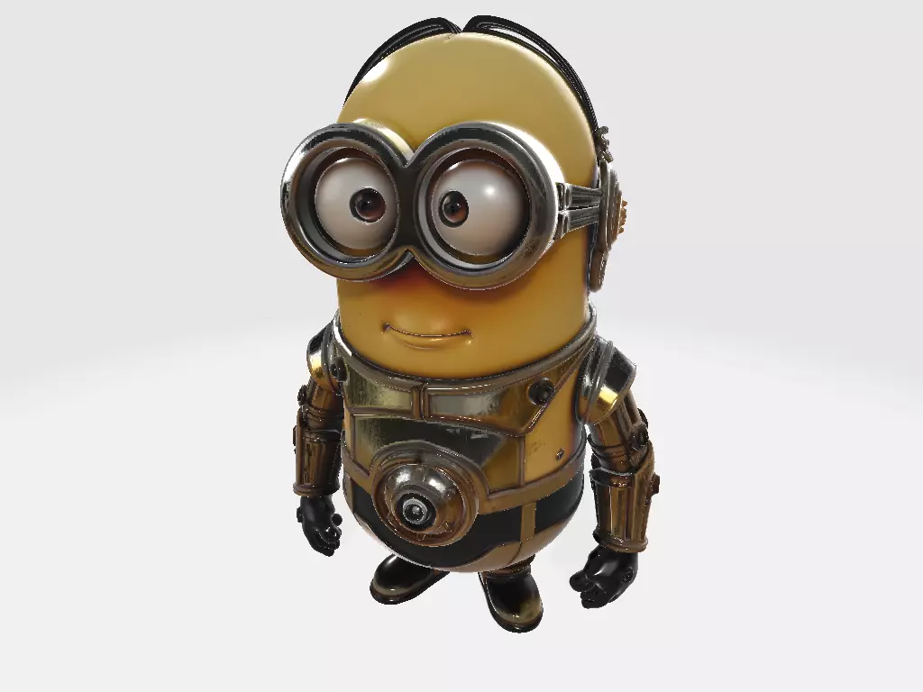 Minions Star Wars C3PO 3D print model_6