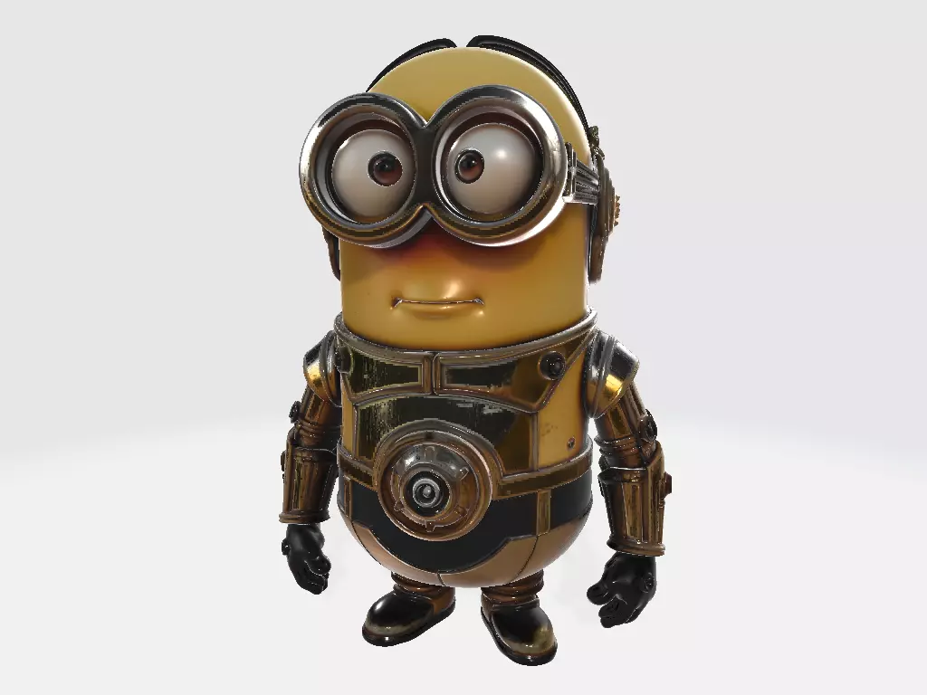 Minions Star Wars C3PO 3D print model_0