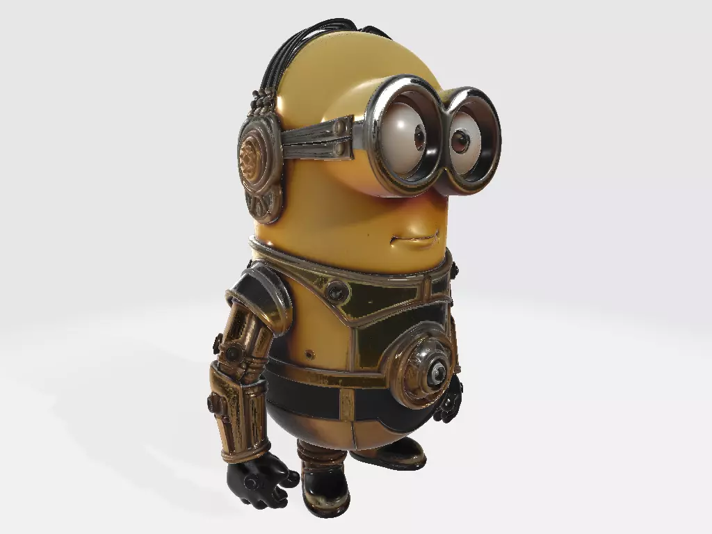 Minions Star Wars C3PO 3D print model_5