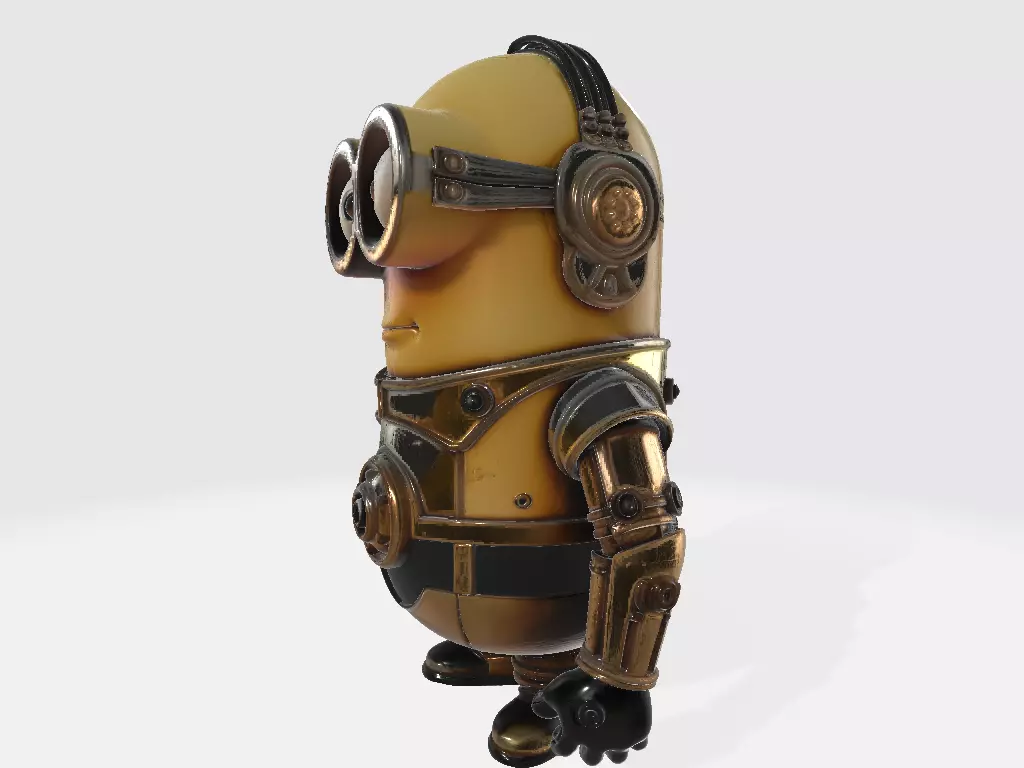 Minions Star Wars C3PO 3D print model_1