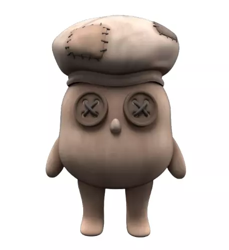 The Little Baker Dark Stylized 3D Character Free low-poly 3D model_2