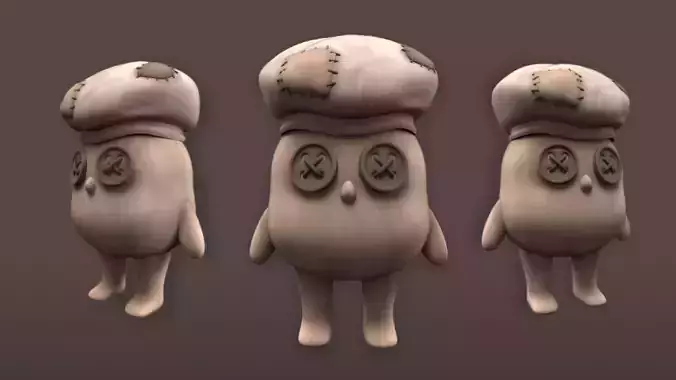 The Little Baker Dark Stylized 3D Character