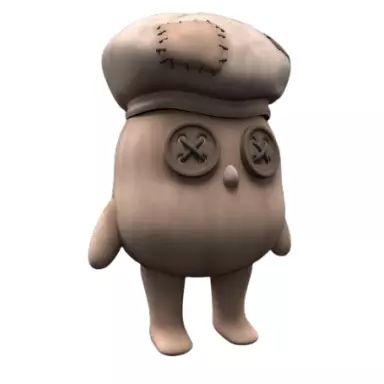 The Little Baker Dark Stylized 3D Character Free low-poly 3D model_3