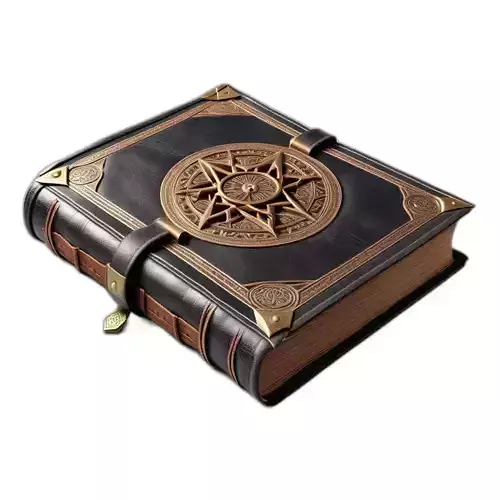 Mystical Fantasy Ornate Grimoire Book