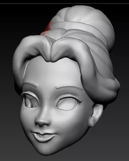 Bella Head from Beauty and the Beast 3D print model_1