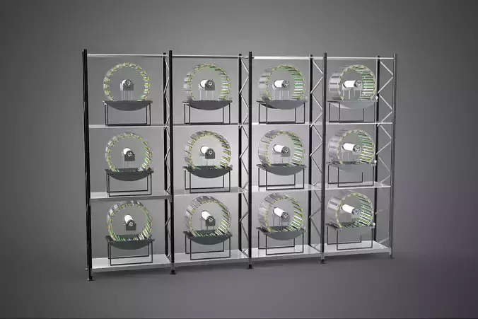 VERTICAL SHELF RACK TRAY ROTARY HYDROPONIC PLANT GARDEN TOWER