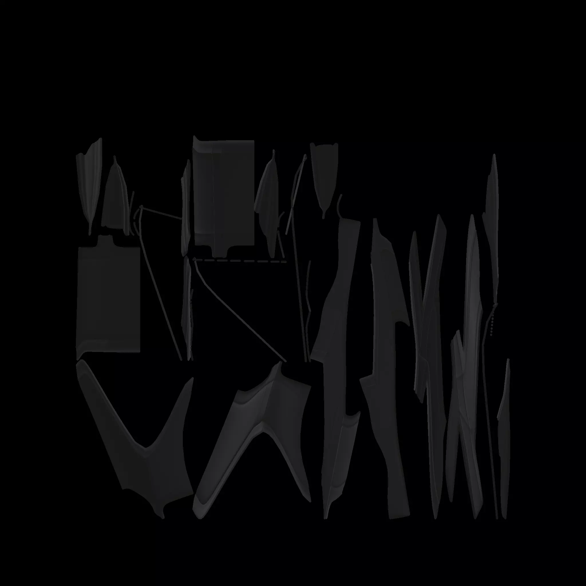 Coquette Outift Top Skirt and Corset rigged for Second Life 3D model_2