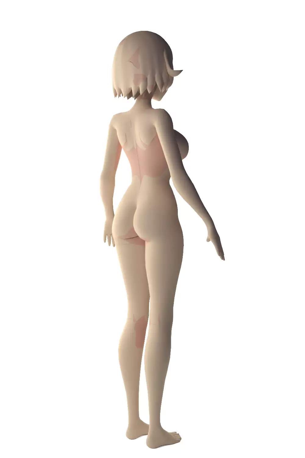 Natsuki Anime Base Model 3D model_7