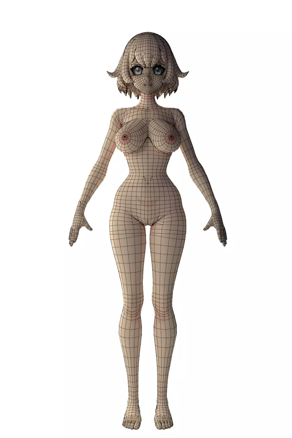 Natsuki Anime Base Model 3D model_1