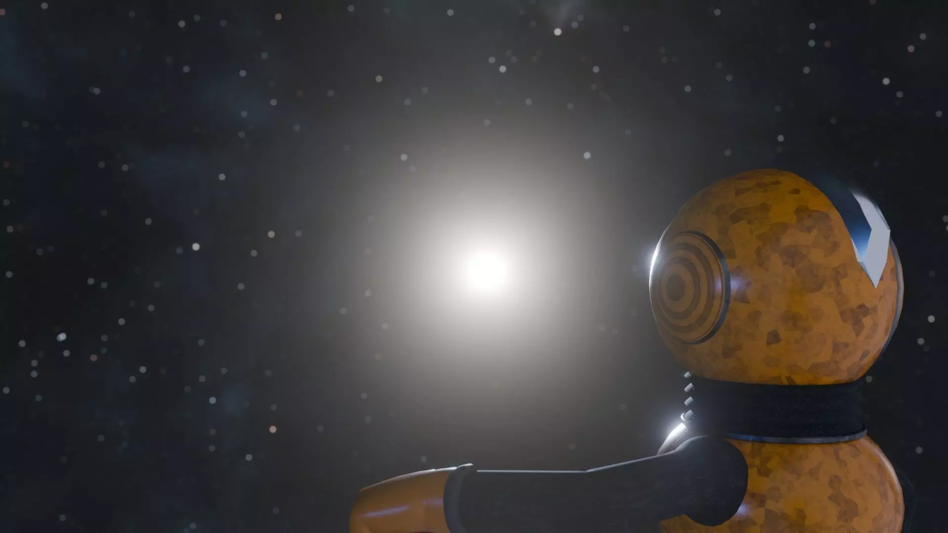 3D Lunar Space Robot Cartoon Low-poly 3D model_4