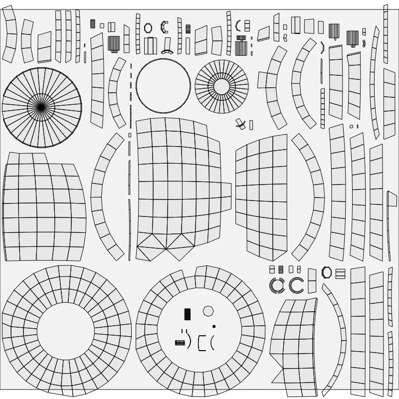 3D Lunar Space Robot Cartoon Low-poly 3D model_9