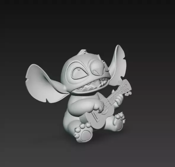 Stitch - Ukelele 3D print model_4