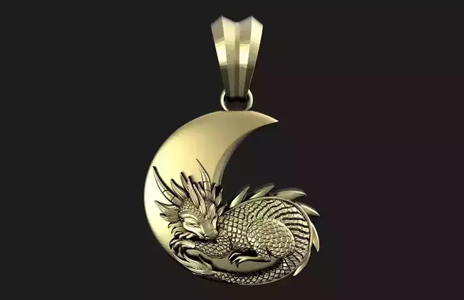Dragon moon Pendant 