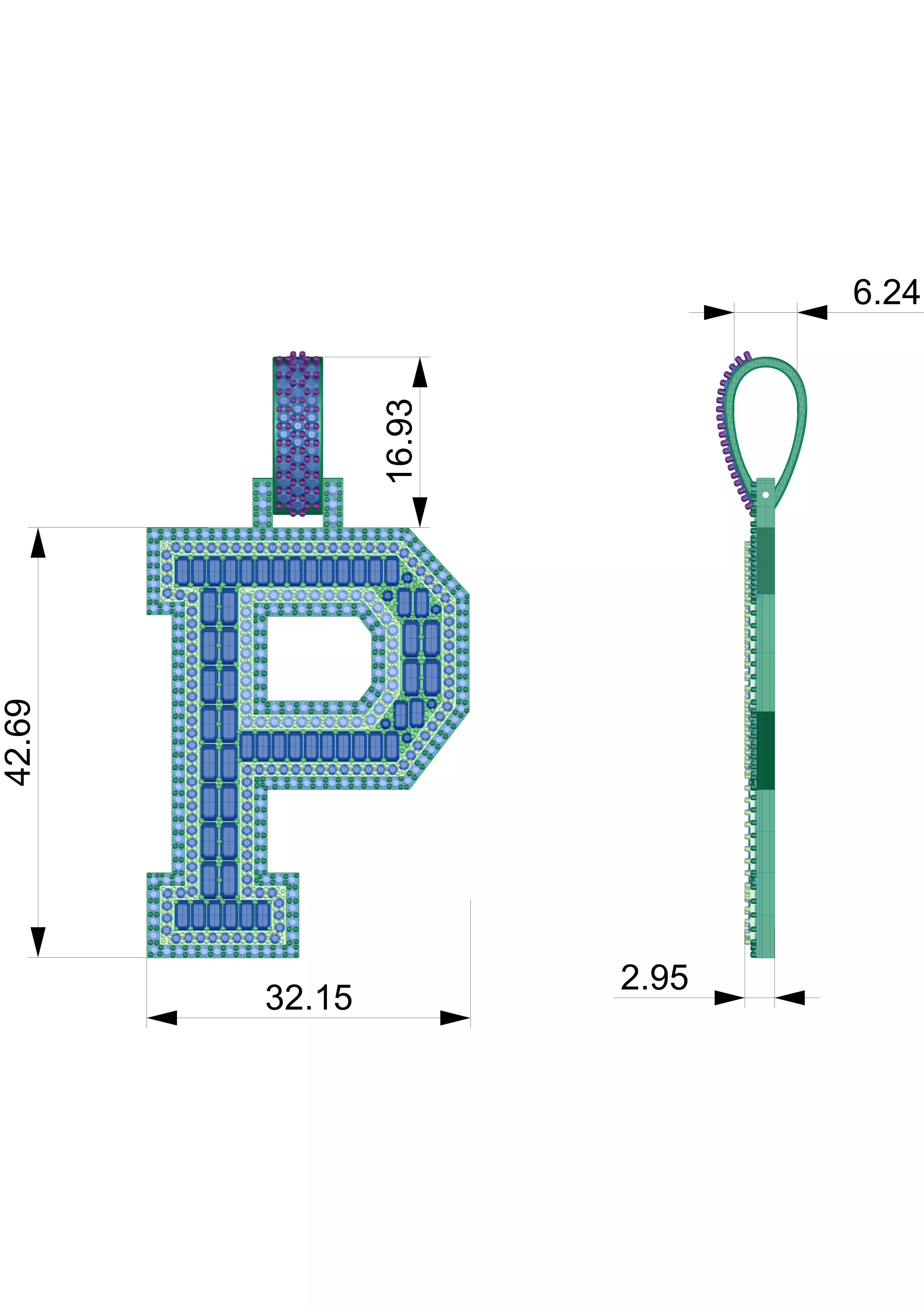 Pandent 3D print model_2