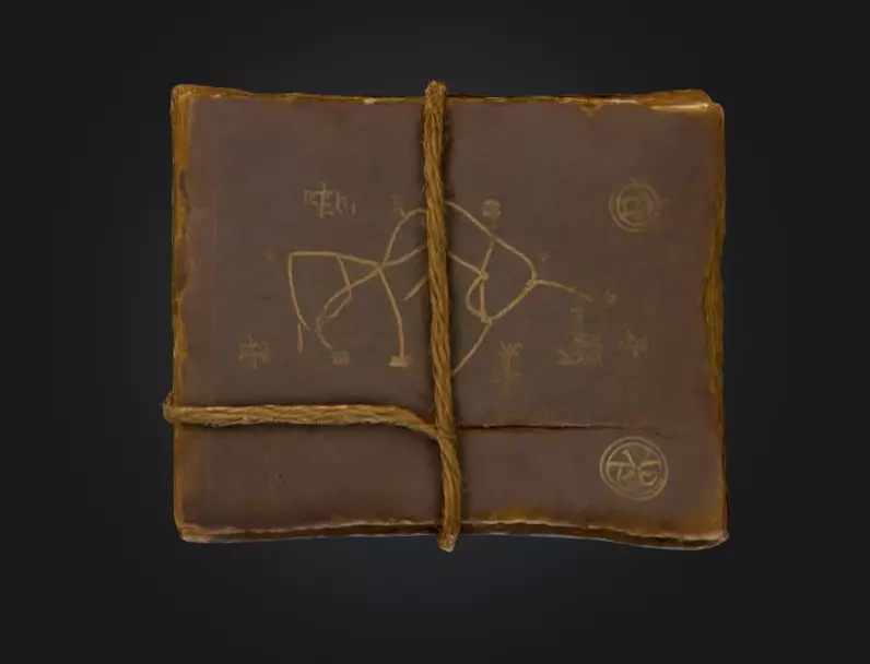 Grimoire Book Low-poly 3D model_10