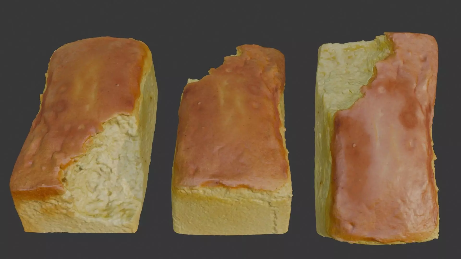 Molded Loaf Cake Scan Low-poly 3D model