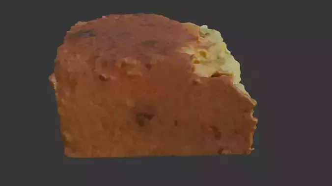 Fruitcake Slice Scan Low-poly 3D model 5