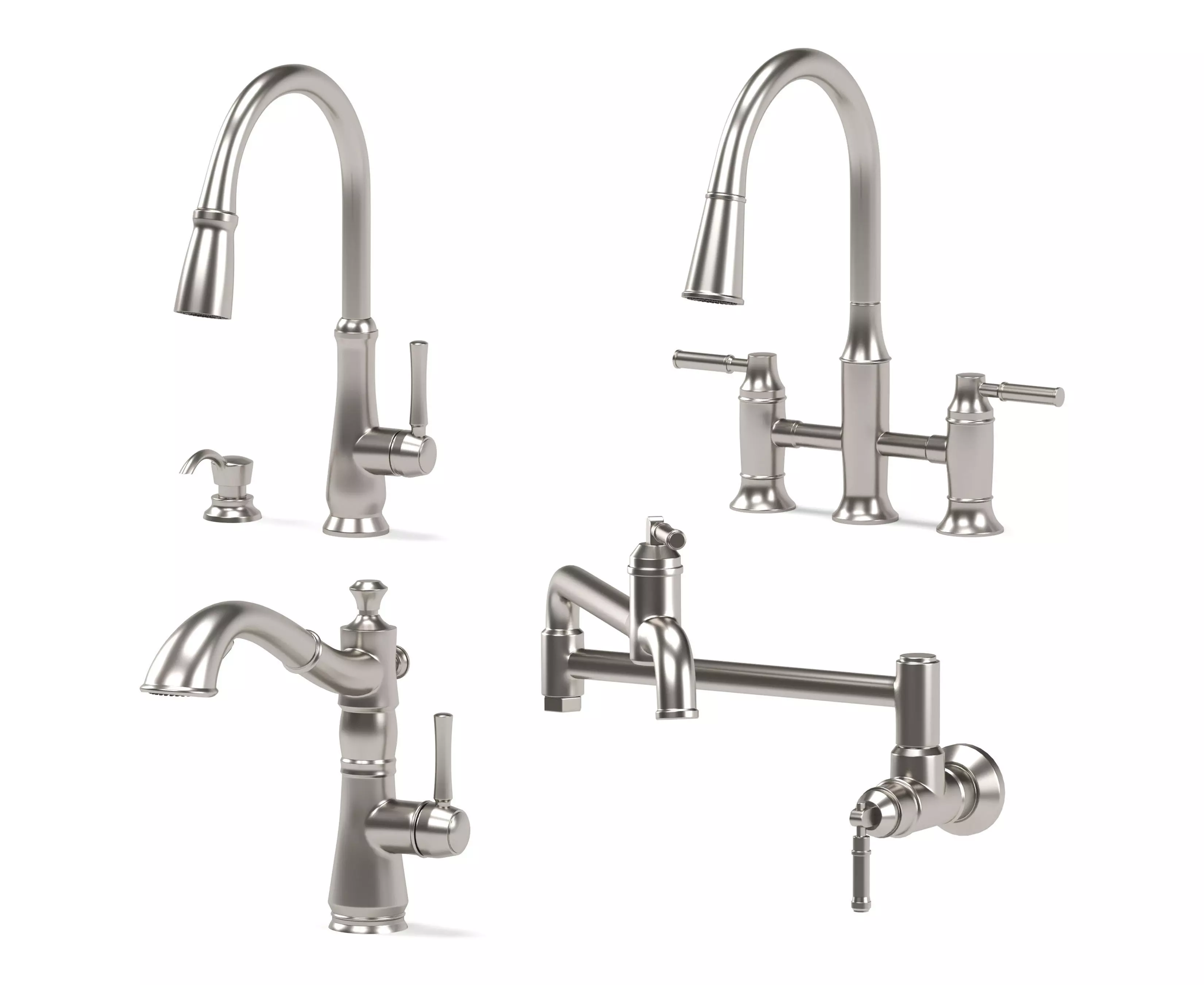 DELTA kitchen faucets collection 3D model_0