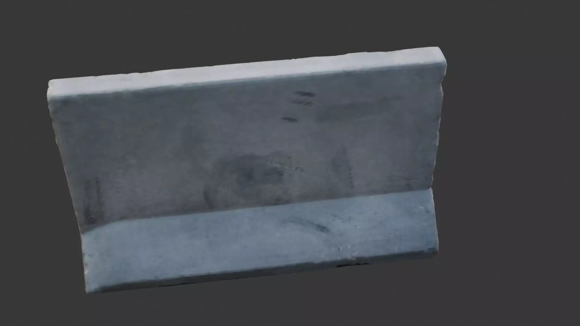 Concrete Jersey Barrier Scan Low-poly 3D model_6
