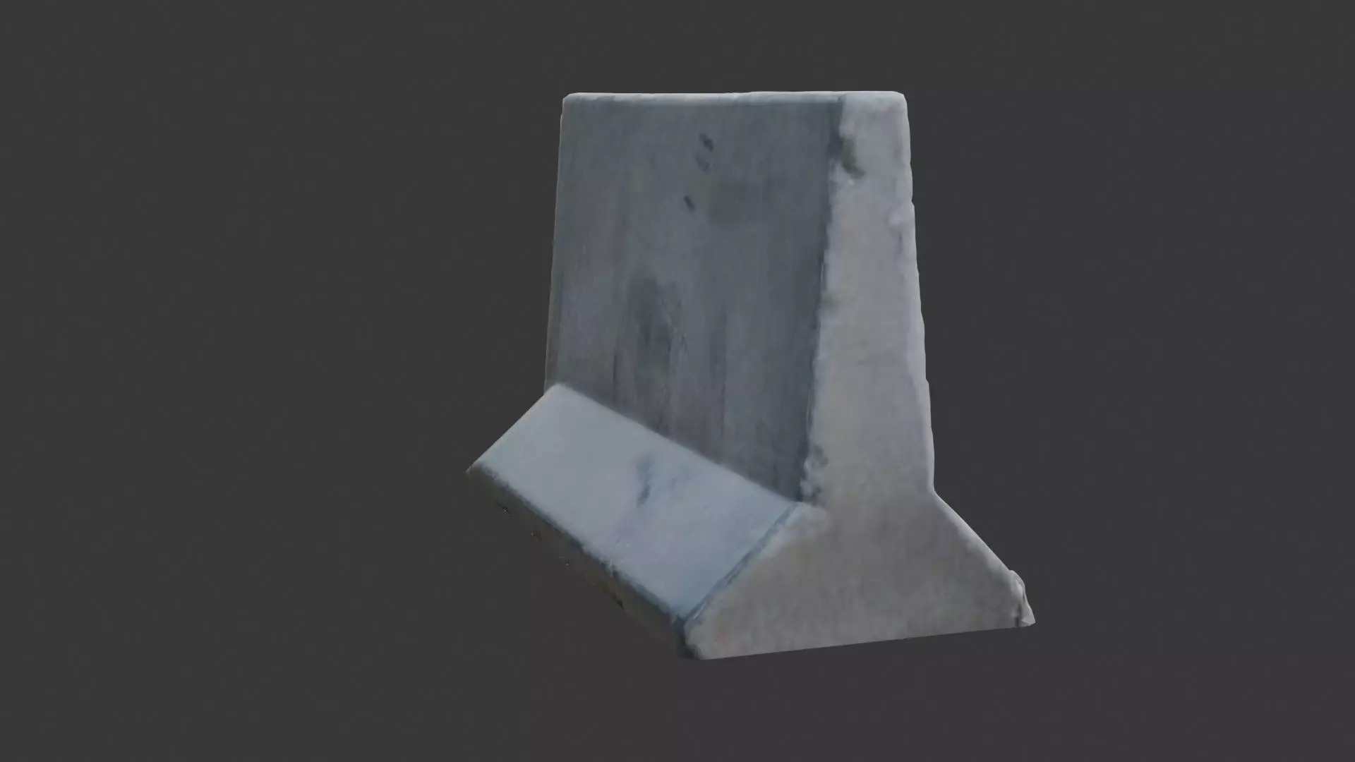 Concrete Jersey Barrier Scan Low-poly 3D model_5