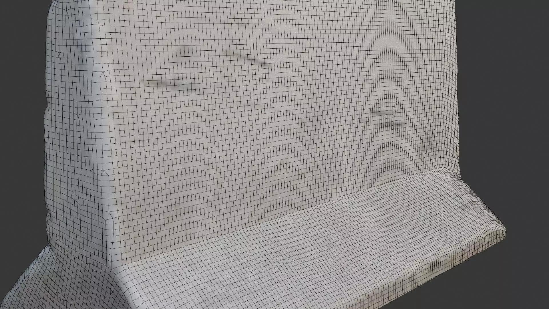 Concrete Jersey Barrier Scan Low-poly 3D model_3