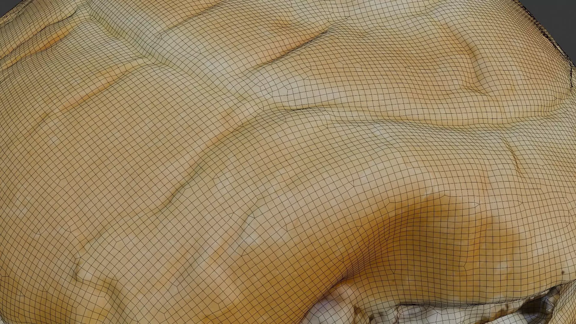 Filled Burger Bun Scan Low-poly 3D model_3