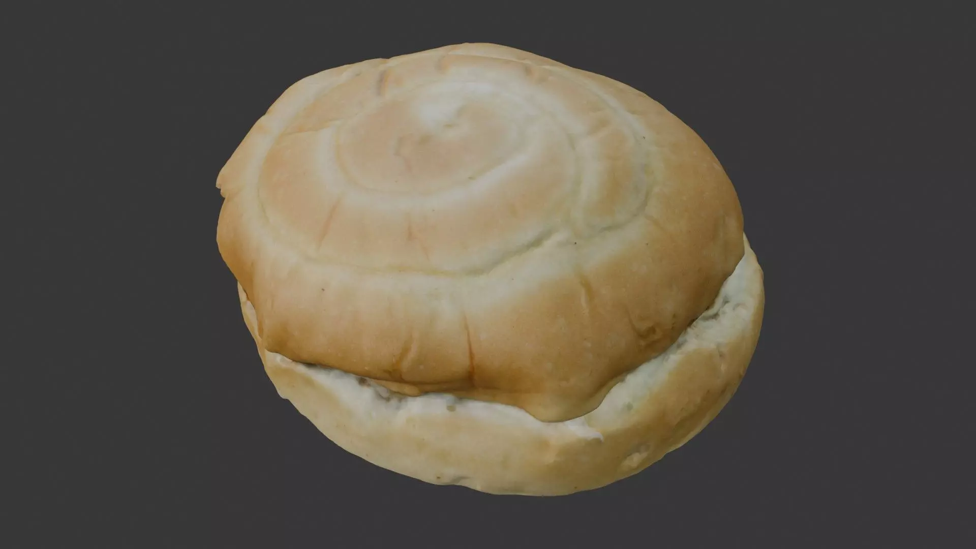Filled Burger Bun Scan Low-poly 3D model_7