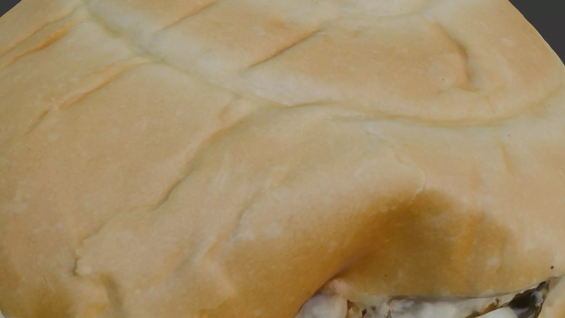 Filled Burger Bun Scan Low-poly 3D model_2