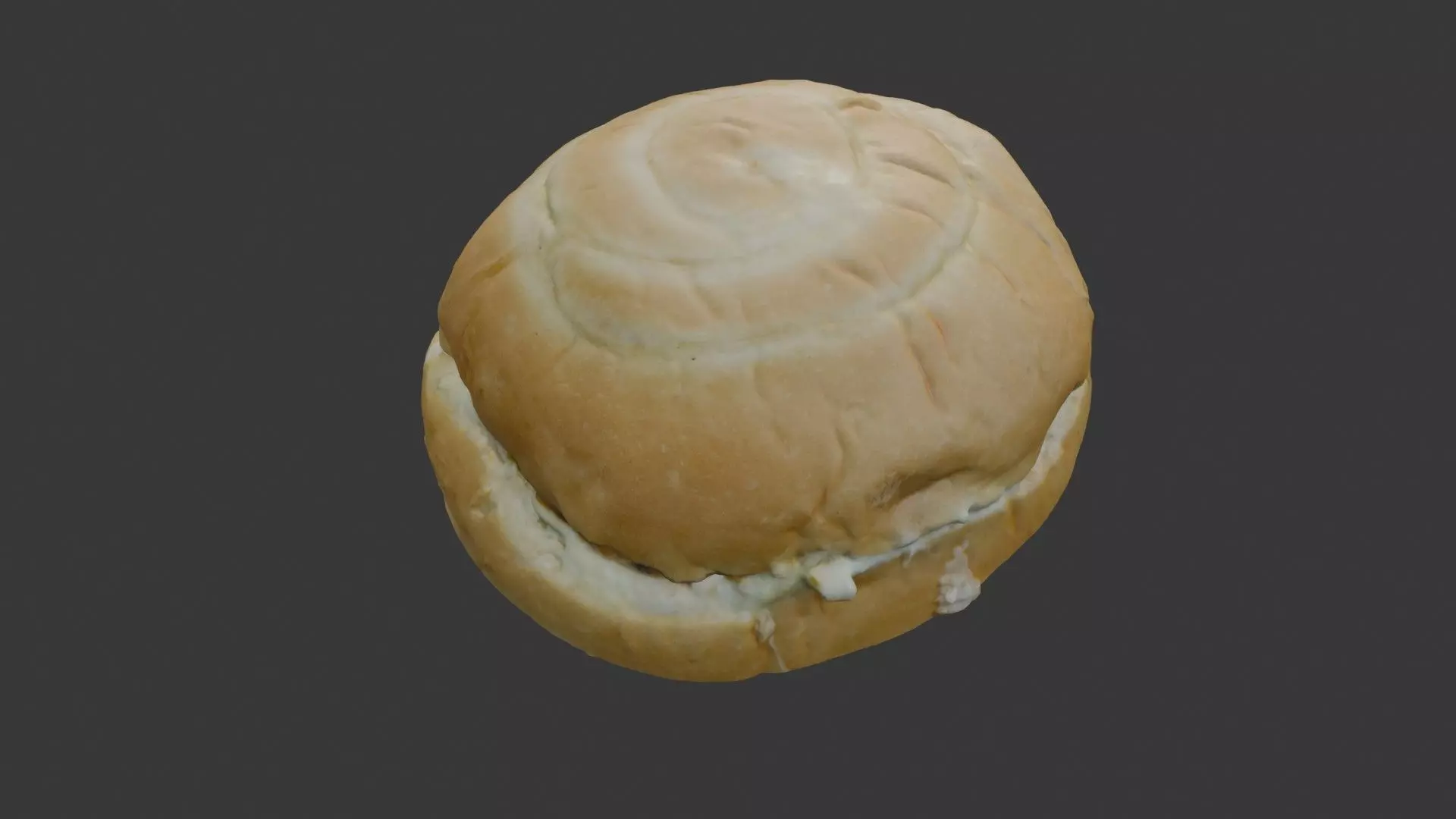 Filled Burger Bun Scan Low-poly 3D model_5