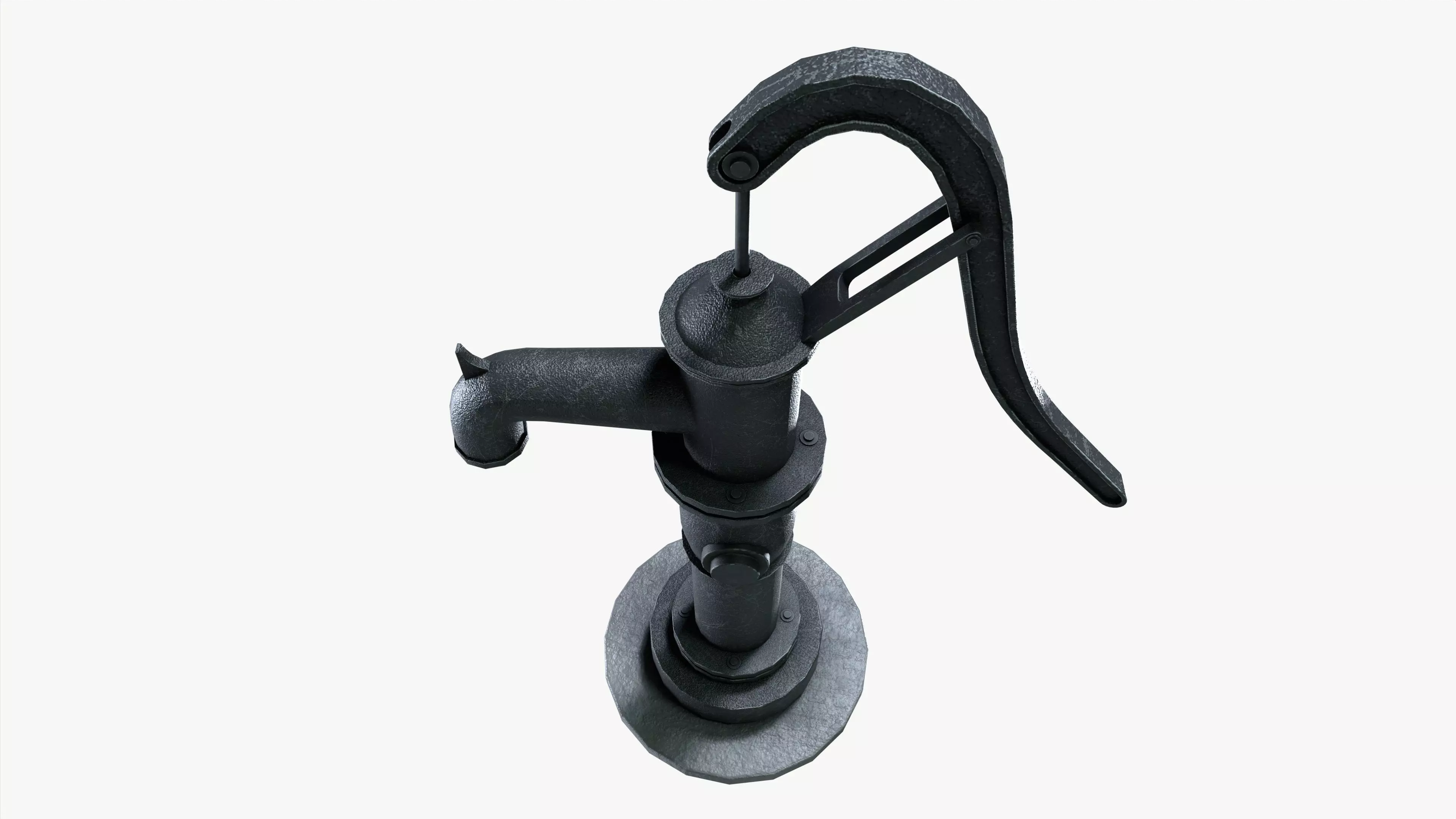 Water hand pump 3D model_5