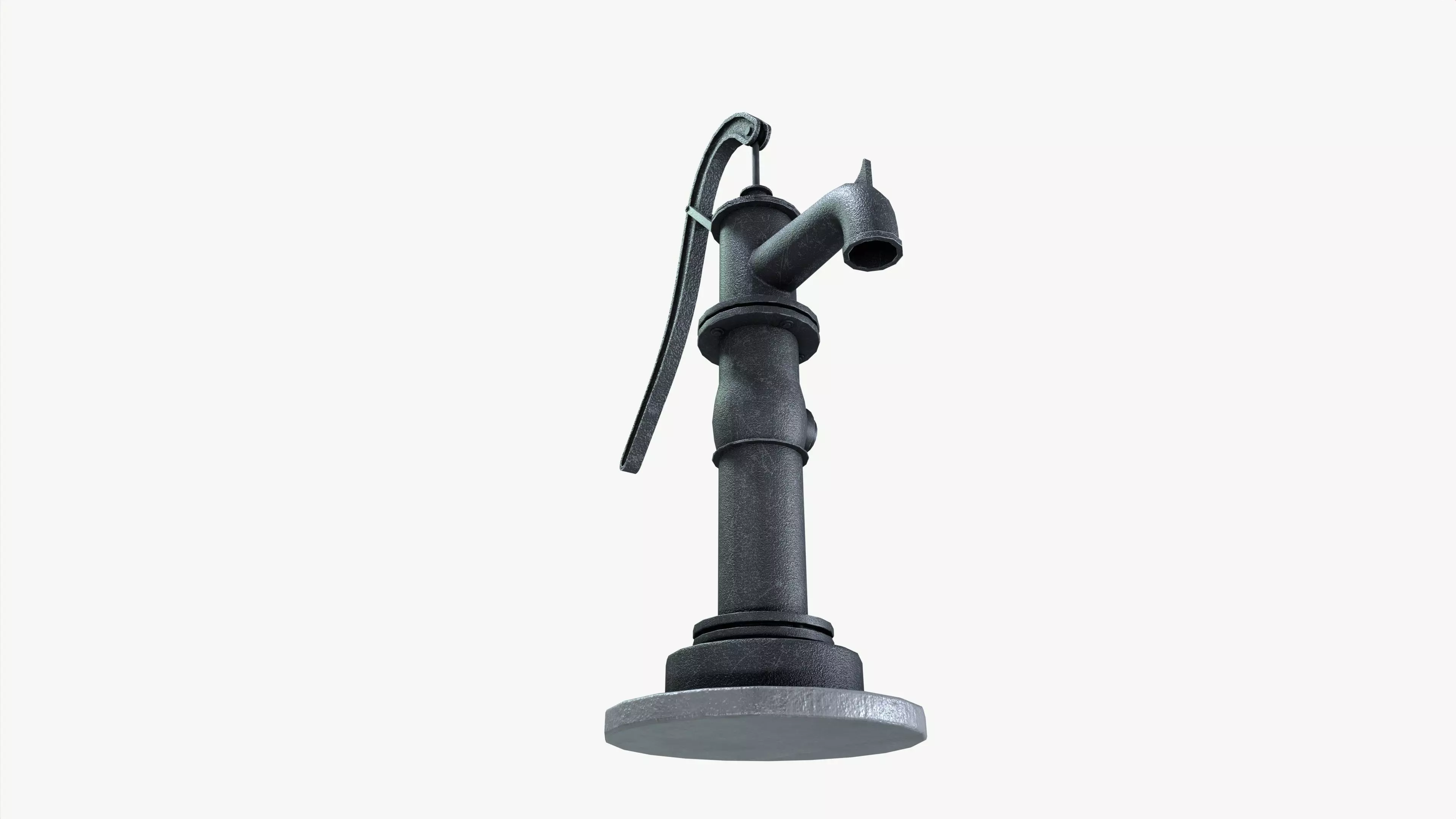 Water hand pump 3D model_4