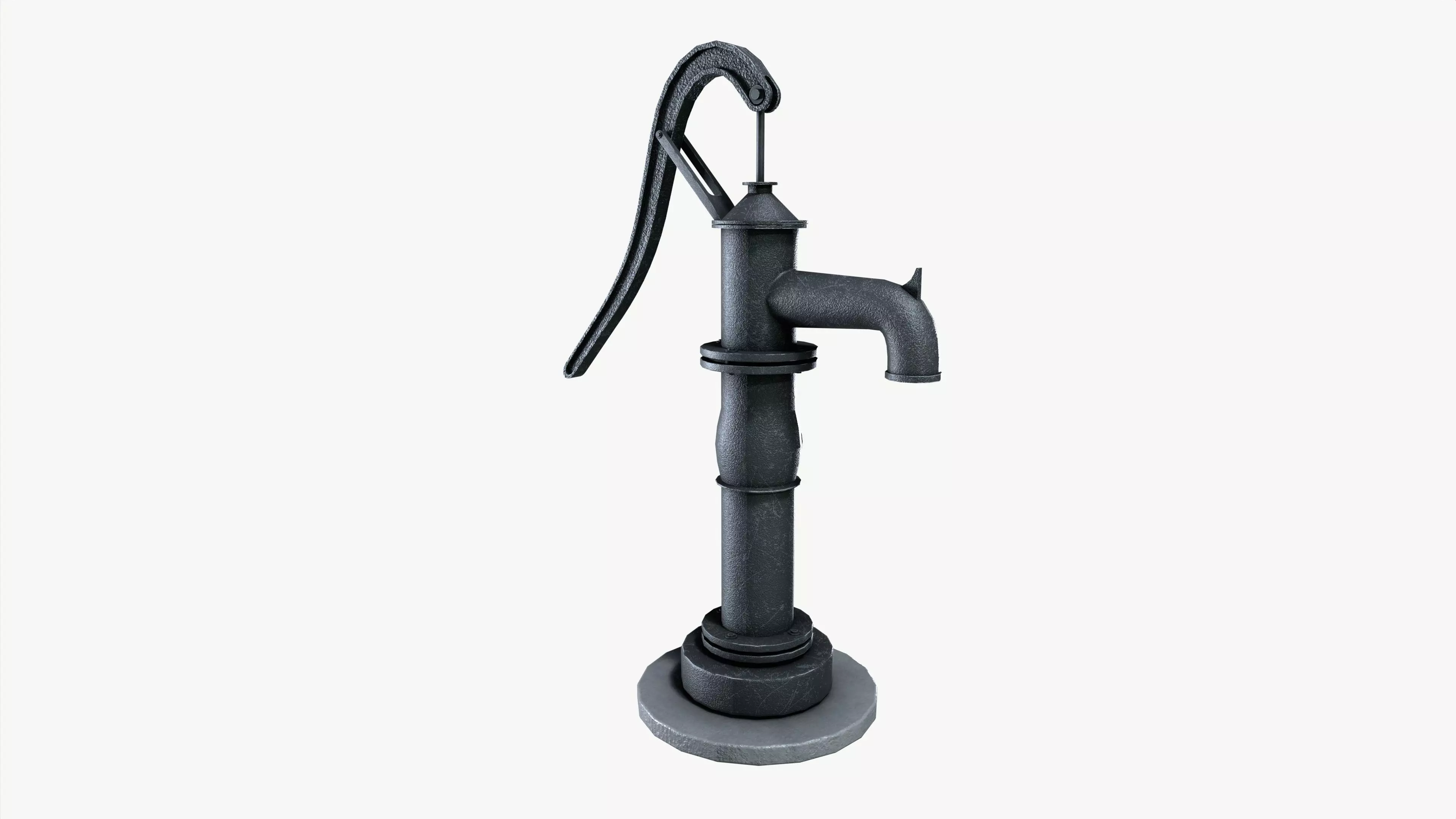 Water hand pump 3D model_0