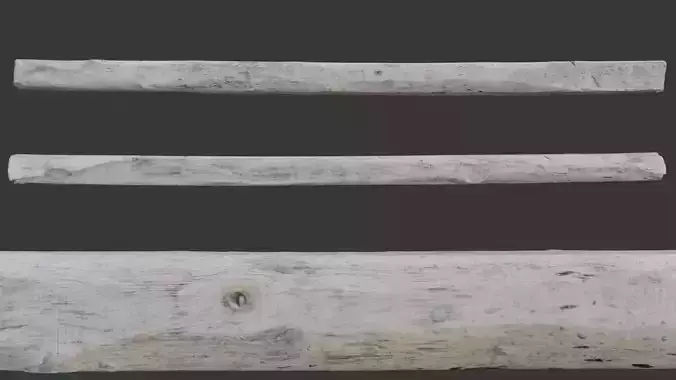  Weathered Wooden Beam Scan