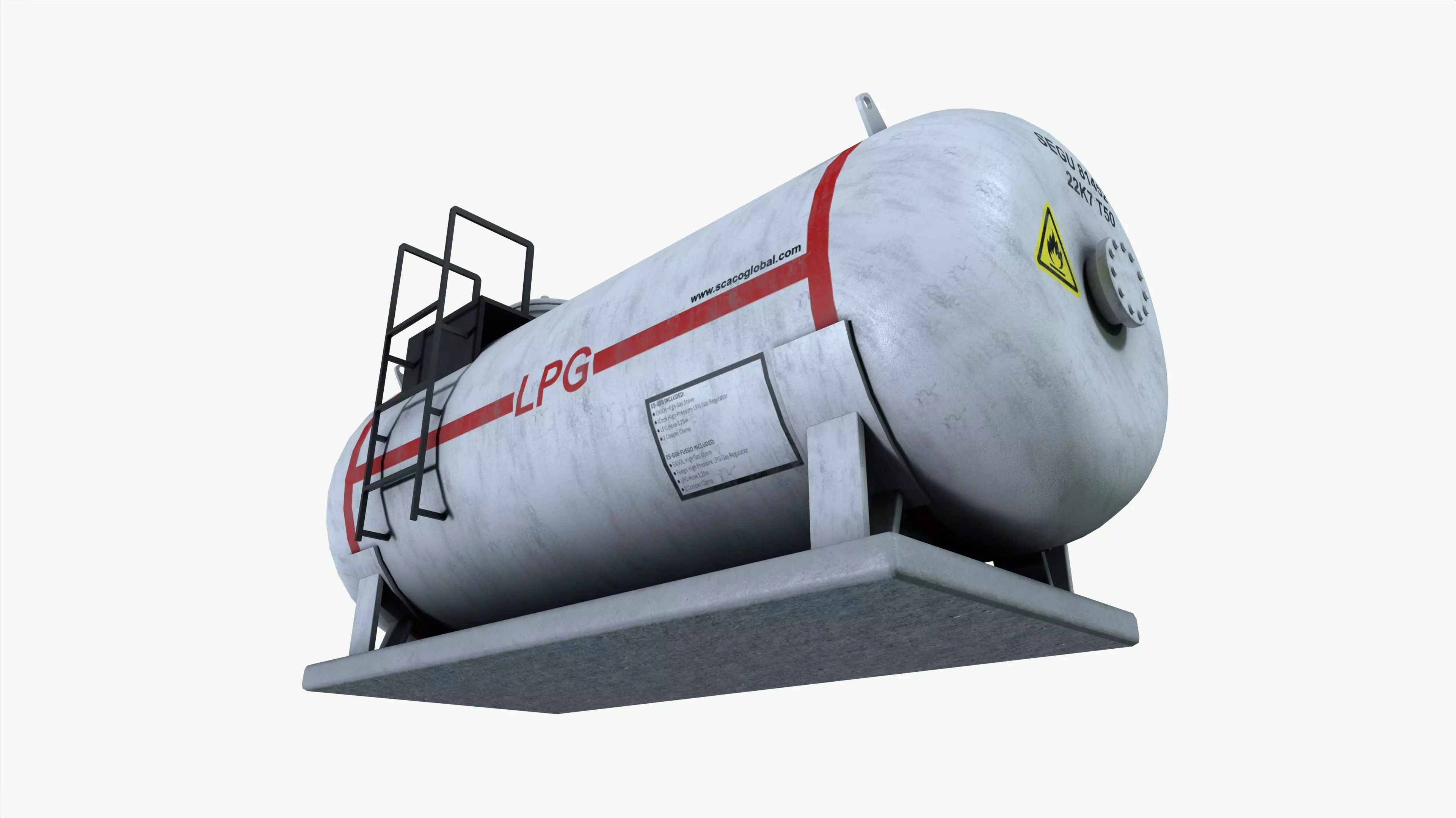 LPG Gas Tank 3D model_5
