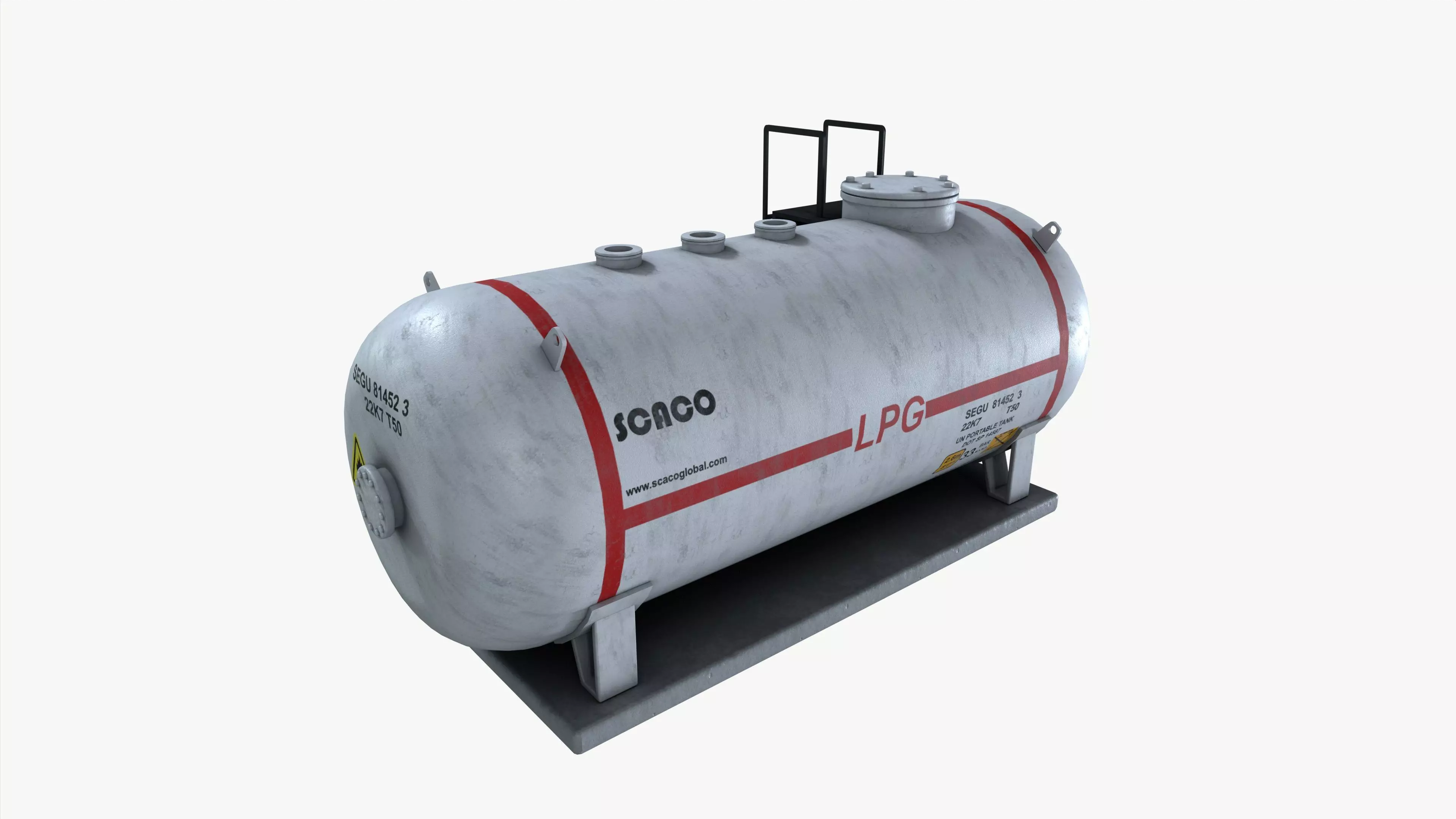 LPG Gas Tank 3D model_0
