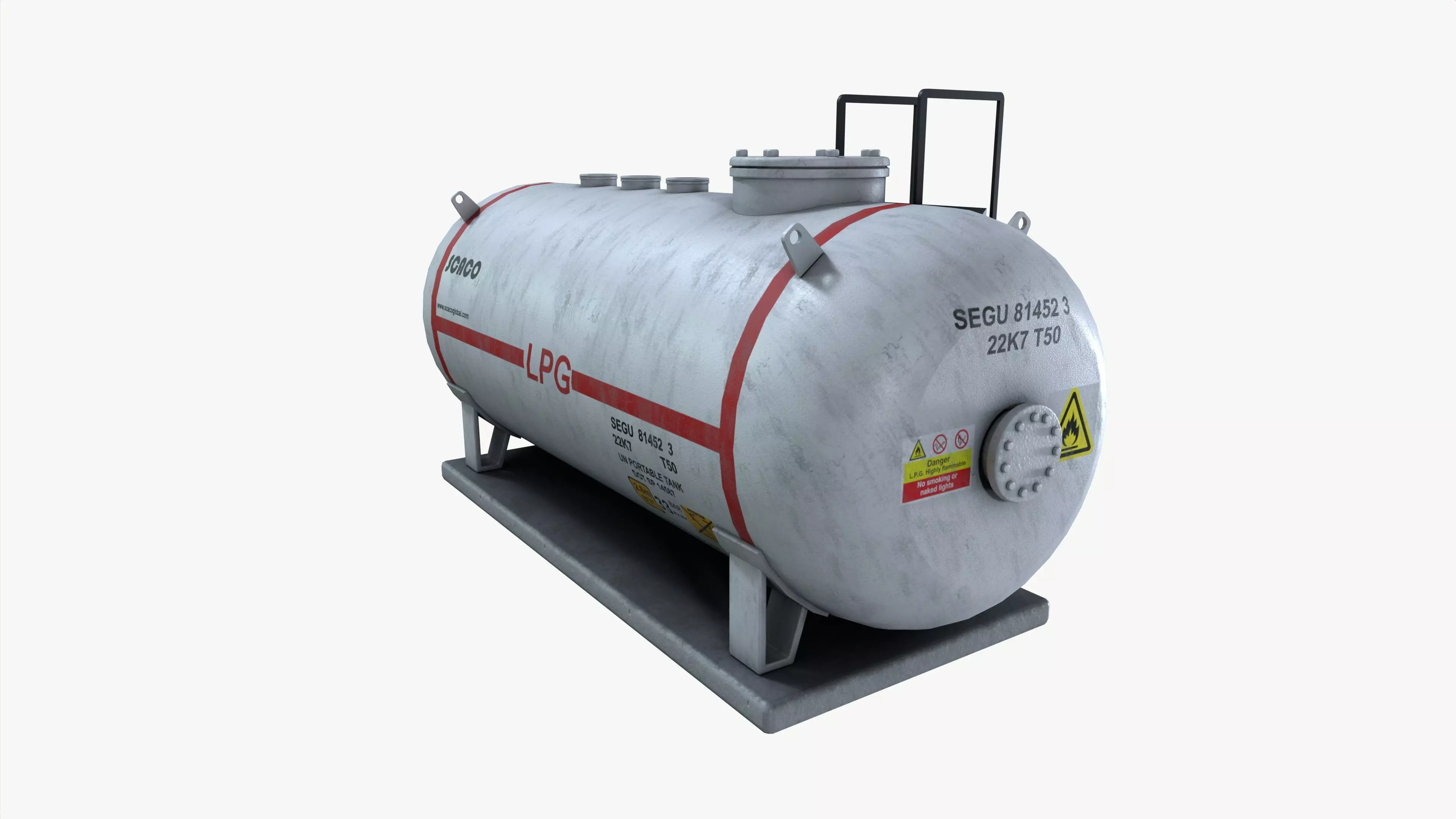 LPG Gas Tank 3D model_2