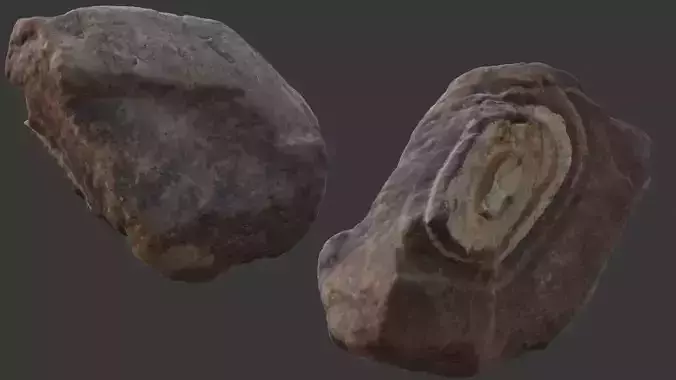  Banded Geological Rock Scan