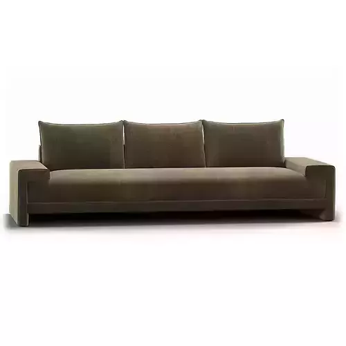 Camden 101 Inch Moss Green Velvet Sofa