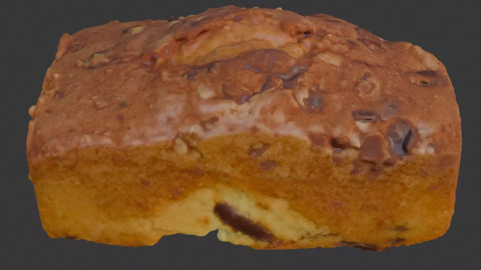  Bitten Nut Loaf Scan Low-poly 3D model_5