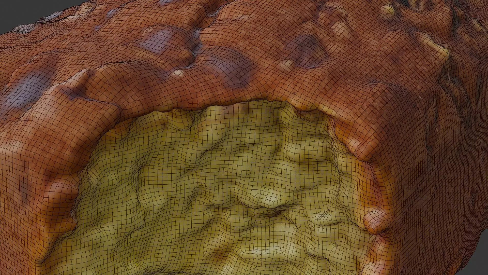  Bitten Nut Loaf Scan Low-poly 3D model_3