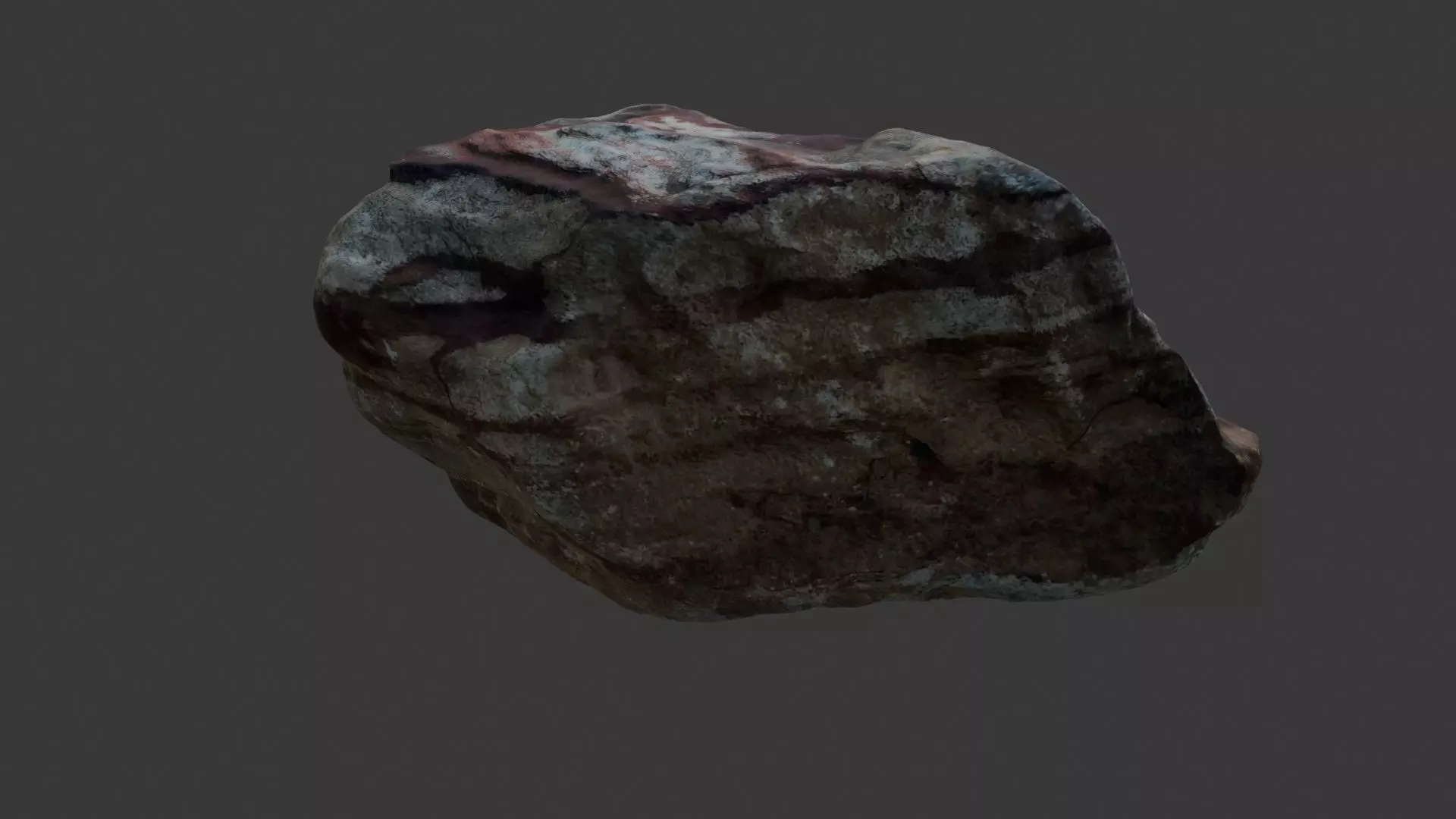 Layered Sedimentary Rock Scan Low-poly 3D model_5