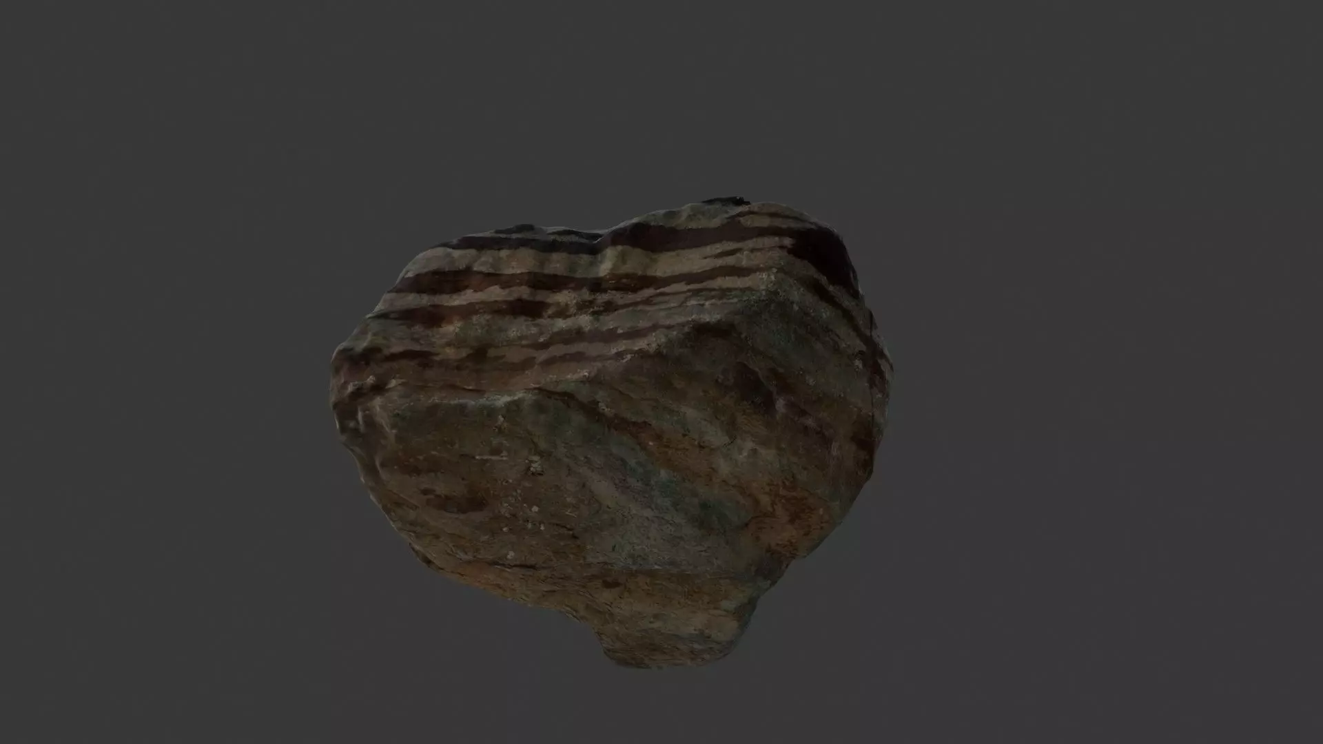 Layered Sedimentary Rock Scan Low-poly 3D model_6