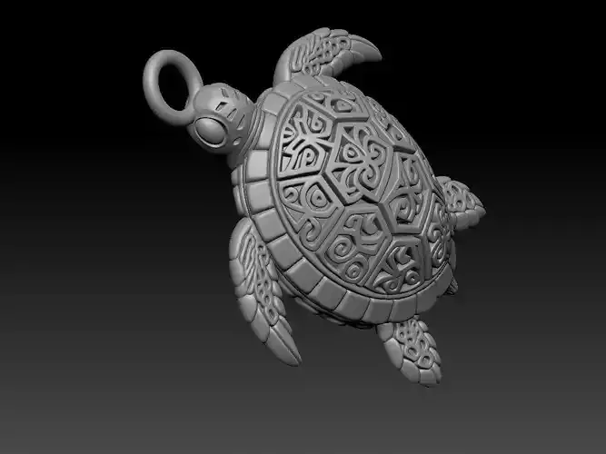 Carved Sea Turtle Pendant