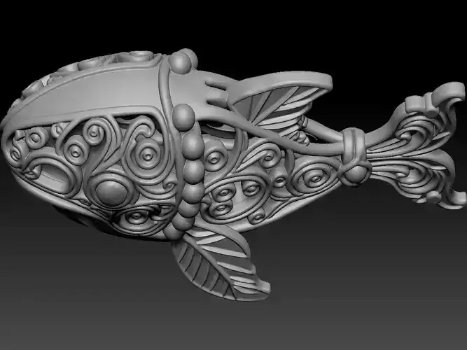 Carved Whale Pendant